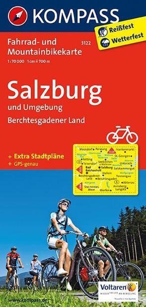 KOMPASS Fahrradkarte Salzburg u. Umgebung – Berchtesgadener Land von KOMPASS-Karten GmbH