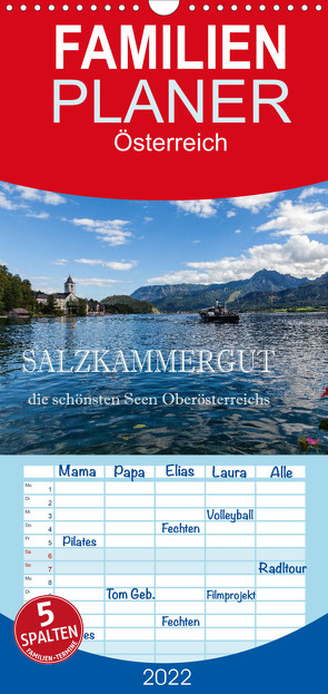 Familienplaner Salzkammergut – Die schönsten Seen Oberösterreichs (Wandkalender 2022 , 21 cm x 45 cm, hoch) von Pfleger,  Hans