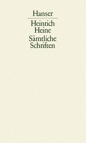 Sämtliche Schriften Band VI/II von Briegleb,  Klaus, Heine,  Heinrich