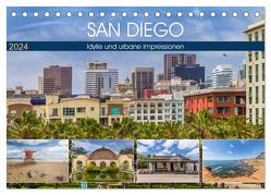 SAN DIEGO Idylle und urbane Impressionen (Tischkalender 2024 DIN A5 quer), CALVENDO Monatskalender von Viola,  Melanie