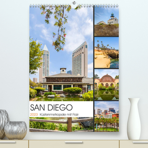 SAN DIEGO Küstenmetropole mit Flair (Premium, hochwertiger DIN A2 Wandkalender 2023, Kunstdruck in Hochglanz) von Viola,  Melanie