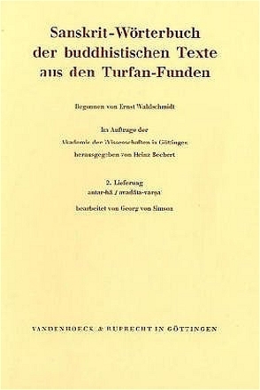 Sanskrit-Wörterbuch der buddhistischen Texte aus den Turfan-Funden. Lieferung 2 von Simson,  Georg von