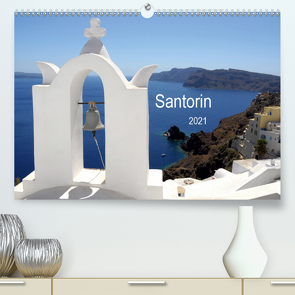 Santorin 2021 (Premium, hochwertiger DIN A2 Wandkalender 2021, Kunstdruck in Hochglanz) von Rigos,  Petro