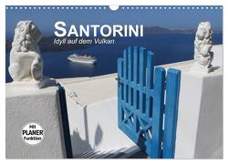 SANTORINI – Idyll auf dem Vulkan (Wandkalender 2024 DIN A3 quer), CALVENDO Monatskalender von Bleicher,  Renate