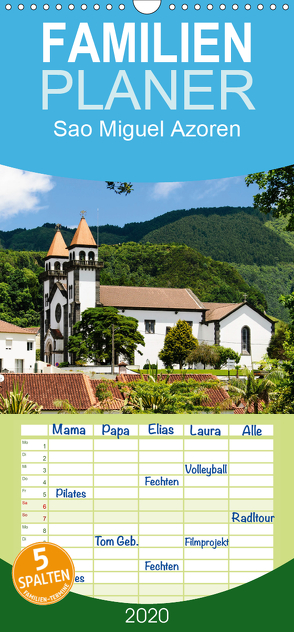 Sao Miguel Azoren – Familienplaner hoch (Wandkalender 2020 , 21 cm x 45 cm, hoch) von Schleibinger www.js-reisefotografie.de,  Judith