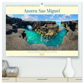 Sao Miguel Azoren – Vulkanisch geprägte Trauminsel im Atlantik (hochwertiger Premium Wandkalender 2024 DIN A2 quer), Kunstdruck in Hochglanz von Rucker,  Michael