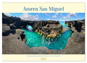 Sao Miguel Azoren – Vulkanisch geprägte Trauminsel im Atlantik (Wandkalender 2024 DIN A2 quer), CALVENDO Monatskalender von Rucker,  Michael