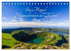 São Miguel – Naturschönheit der Azoren (Tischkalender 2024 DIN A5 quer), CALVENDO Monatskalender von Webeler,  Janita