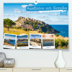 Sardinien mit KorsikaAT-Version (Premium, hochwertiger DIN A2 Wandkalender 2023, Kunstdruck in Hochglanz) von VogtArt