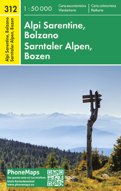 Sarntaler Alpen, Bozen, Wander – Radkarte 1 : 50 000 von FREYTAG - BERNDT,  spol. s r.o.