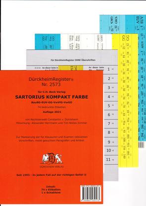 DürckheimRegister® SARTORIUS KOMPAKT 2022 Gesetze und §§ von Dürckheim,  Constantin