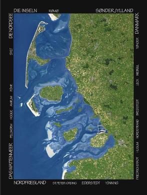 Satellitenposter Nordfriesland von Rosemann,  Frank