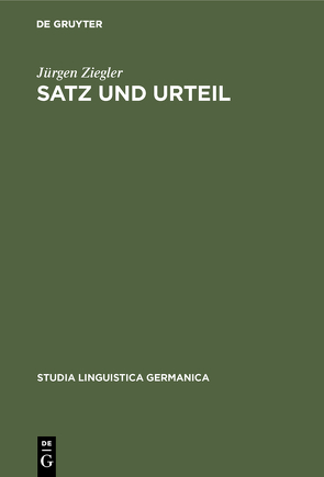 Satz und Urteil von Ziegler,  Jürgen