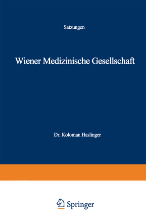 Satzungen von Haslinger,  Dr. Koloman