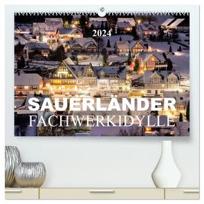 Sauerländer Fachwerkidylle (hochwertiger Premium Wandkalender 2024 DIN A2 quer), Kunstdruck in Hochglanz von Bücker,  Heidi