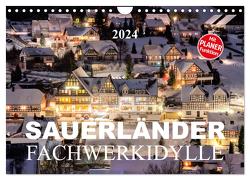 Sauerländer Fachwerkidylle (Wandkalender 2024 DIN A4 quer), CALVENDO Monatskalender von Bücker,  Heidi