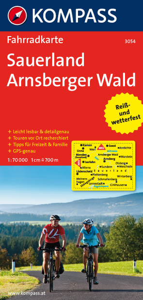 KOMPASS Fahrradkarte Sauerland – Arnsberger Wald von KOMPASS-Karten GmbH