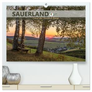 Sauerland – Land der tausend Berge (hochwertiger Premium Wandkalender 2024 DIN A2 quer), Kunstdruck in Hochglanz von Lieder,  Britta