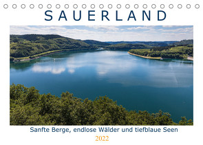 Sauerland – sanfte Berge, endlose Wälder und tiefblaue Seen (Tischkalender 2022 DIN A5 quer) von Bücker,  Heidi