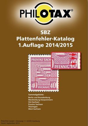 SBZ Plattenfehler-Katalog 1.Auflage von PHILOTAX GmbH