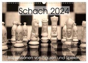 Schach 2024. Impressionen von Figuren und Spielen (Wandkalender 2024 DIN A3 quer), CALVENDO Monatskalender von Lehmann (Hrsg.),  Steffani