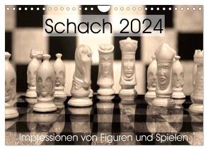 Schach 2024. Impressionen von Figuren und Spielen (Wandkalender 2024 DIN A4 quer), CALVENDO Monatskalender von Lehmann (Hrsg.),  Steffani