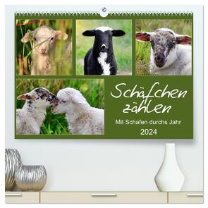 Schäfchen zählen – Mit Schafen durchs Jahr (hochwertiger Premium Wandkalender 2024 DIN A2 quer), Kunstdruck in Hochglanz von Löwer,  Sabine