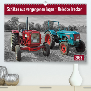 Schätze aus vergangenen Tagen – geliebte Trecker (Premium, hochwertiger DIN A2 Wandkalender 2023, Kunstdruck in Hochglanz) von Kleemann,  Claudia