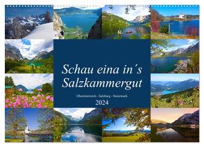 Schau eina in´s Salzkammergut (Wandkalender 2024 DIN A2 quer), CALVENDO Monatskalender von Kramer,  Christa