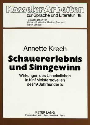 Schauererlebnis und Sinngewinn von Krech,  Annette