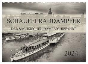 Schaufelraddampfer der Sächsischen Dampfschiffahrt (Wandkalender 2024 DIN A2 quer), CALVENDO Monatskalender von Meutzner,  Dirk