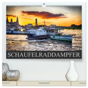 Schaufelraddampfer (hochwertiger Premium Wandkalender 2024 DIN A2 quer), Kunstdruck in Hochglanz von Meutzner,  Dirk