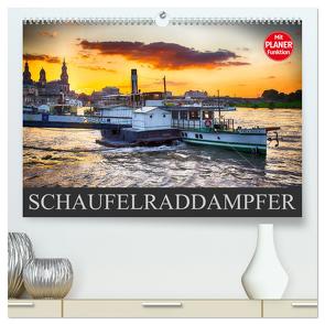 Schaufelraddampfer (hochwertiger Premium Wandkalender 2024 DIN A2 quer), Kunstdruck in Hochglanz von Meutzner,  Dirk