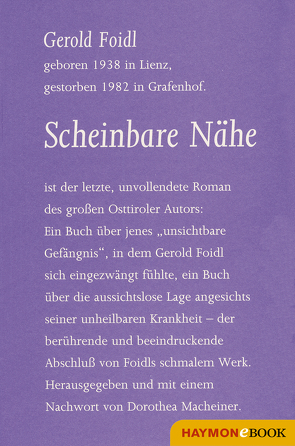 Scheinbare Nähe von Foidl,  Gerold