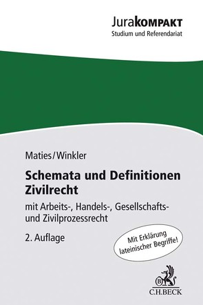 Schemata und Definitionen Zivilrecht von Maties,  Martin, Winkler,  Klaus