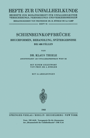 Schienbeinkopfbrüche von Böhler,  L., Thiele,  Klaus