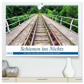 Schienen ins Nichts – Ein Stück ostpreußischer Eisenbahngeschichte (hochwertiger Premium Wandkalender 2024 DIN A2 quer), Kunstdruck in Hochglanz von von Loewis of Menar,  Henning