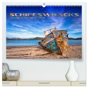 Schiffswracks – morbide Schönheiten (hochwertiger Premium Wandkalender 2024 DIN A2 quer), Kunstdruck in Hochglanz von Bleicher,  Renate