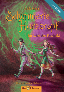 Schimmerie Harztropf – Leseprobe und Metall-Lesezeichen von Frech,  Michaela, Schaa,  Nicole