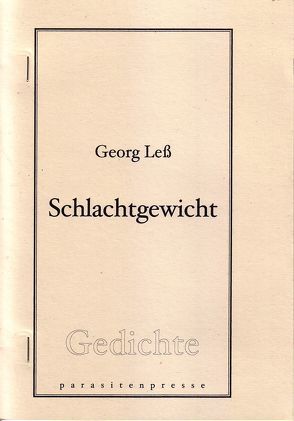 Schlachtgewicht von Leß,  Georg