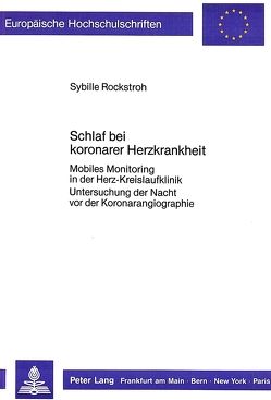 Schlaf bei koronarer Herzkrankheit von Rockstroh,  Sybille