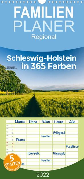 Familienplaner Schleswig-Holstein in 365 Farben (Wandkalender 2022 , 21 cm x 45 cm, hoch) von Jansen,  Thomas