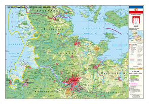 Schleswig-Holstein und Hamburg physisch von Stiefel,  Heinrich