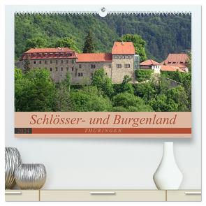 Schlösser- und Burgenland Thüringen (hochwertiger Premium Wandkalender 2024 DIN A2 quer), Kunstdruck in Hochglanz von Flori0,  Flori0