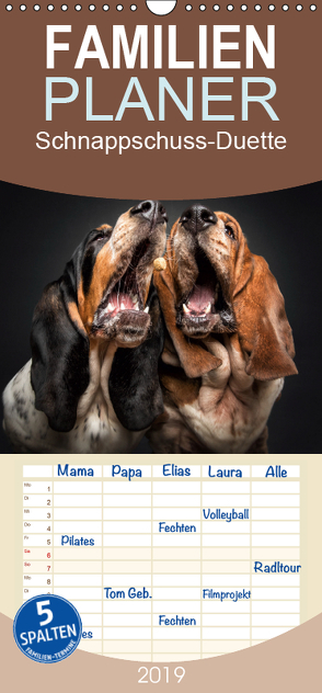 Schnappschuss-Duette – Hunde – Familienplaner hoch (Wandkalender 2019 , 21 cm x 45 cm, hoch) von Photography / Christian Vieler,  Vieler