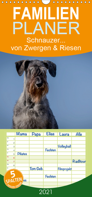 Schnauzer… von Zwergen und Riesen 2021 – Familienplaner hoch (Wandkalender 2021 , 21 cm x 45 cm, hoch) von Janz,  Michael