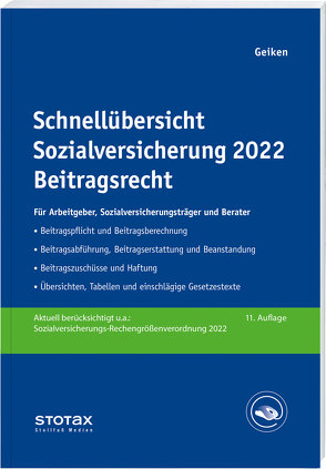 Schnellübersicht Sozialversicherung Beitragsrecht – online von Geiken,  Manfred