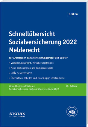 Schnellübersicht Sozialversicherung Melderecht – online von Geiken,  Manfred