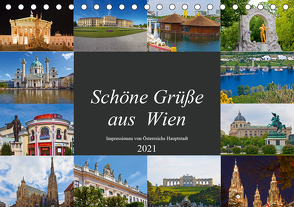 Schöne Grüße aus Wien (Tischkalender 2021 DIN A5 quer) von Kramer,  Christa