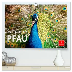 Schöner Pfau (hochwertiger Premium Wandkalender 2024 DIN A2 quer), Kunstdruck in Hochglanz von Roder,  Peter